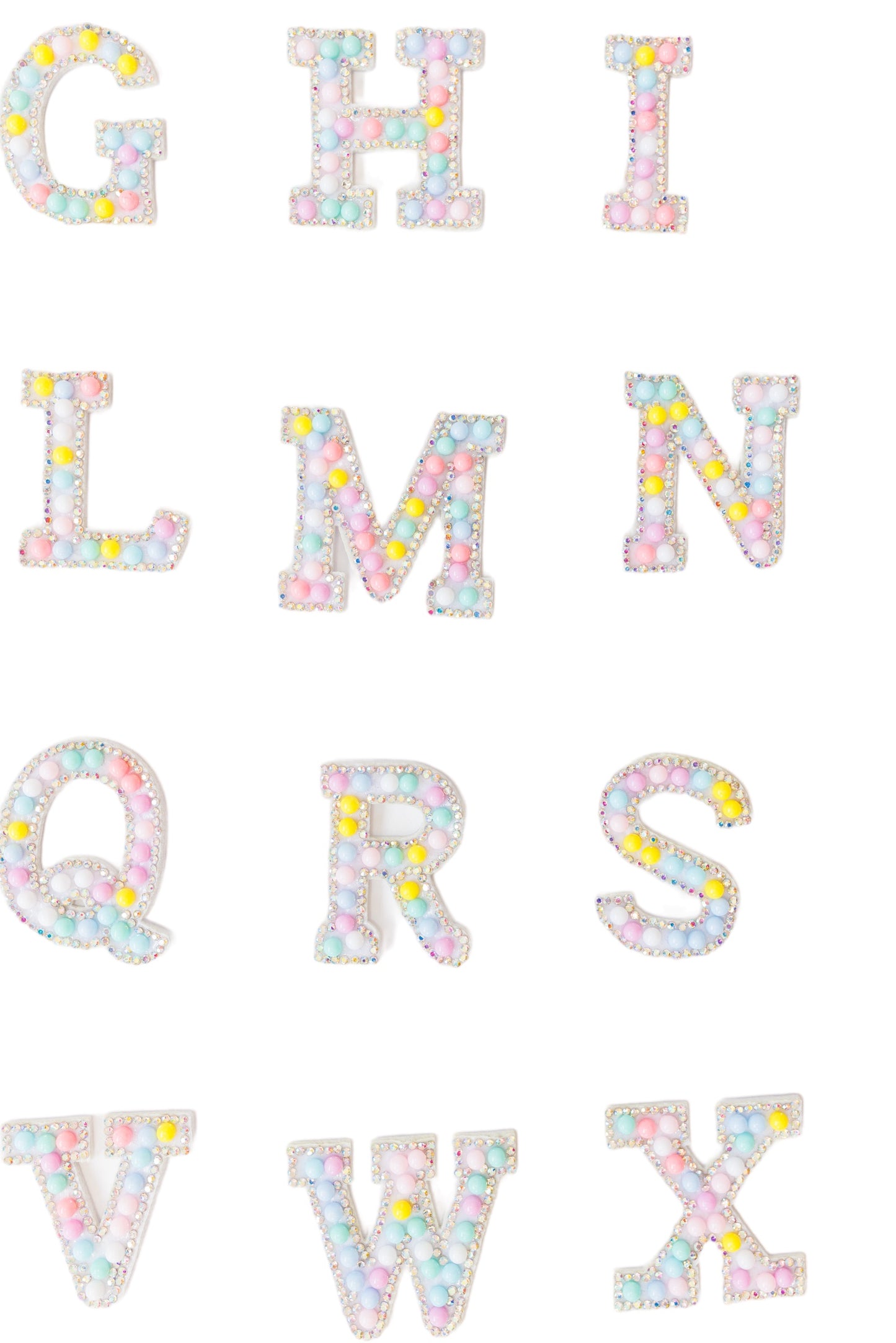 Watercolor Dreams Iron-On Pearl Patch Letters